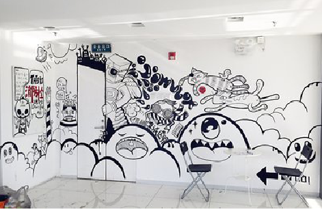 邵阳手绘墙并非传统涂鸦。